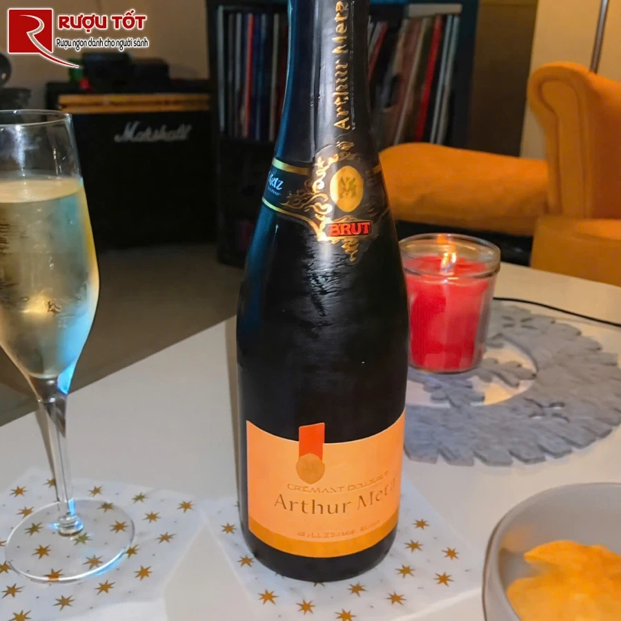 ruou arthur metz cremant d'alsace brut gia tot uy tin