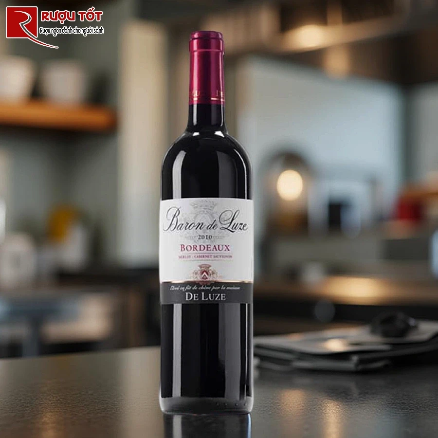 ruou barons de luze bordeaux oak barrel aged 750ml 13%