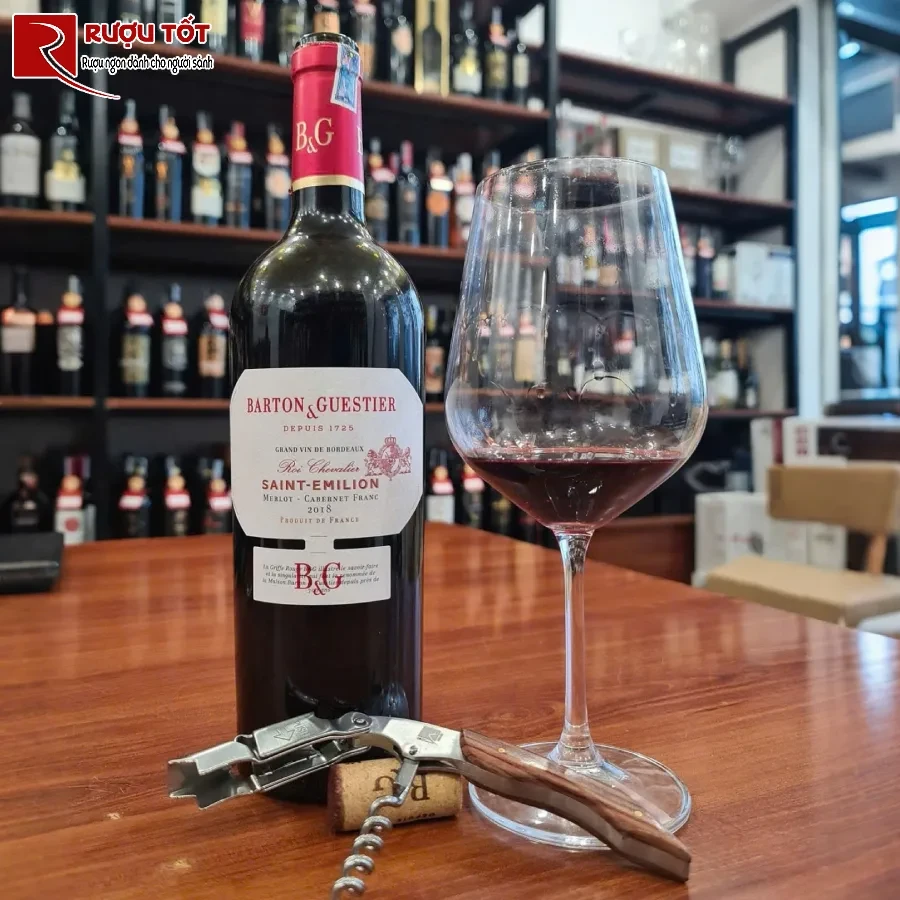 ruou barton guestier saint emilion roi chevalier 750ml cao cap