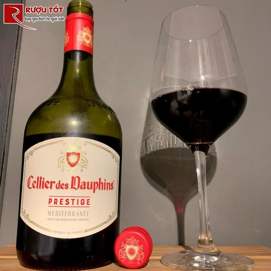 ruou celliers des dauphins prestige red 750ml 14,5%