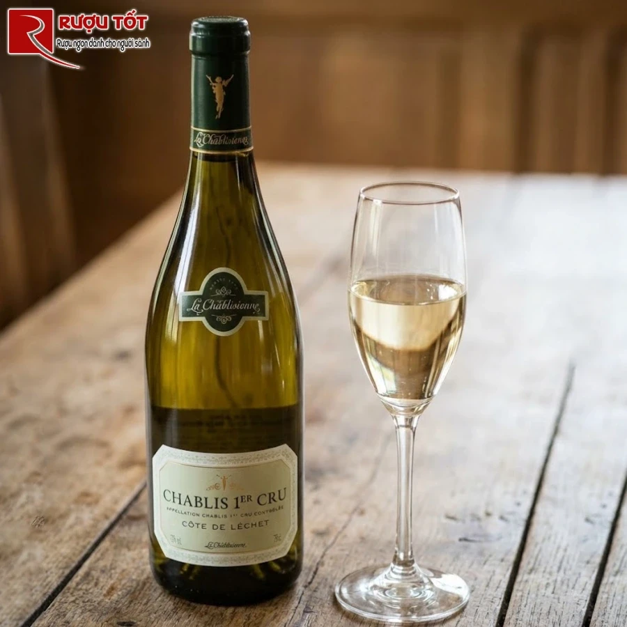 ruou chablis premier cru cote de lechet