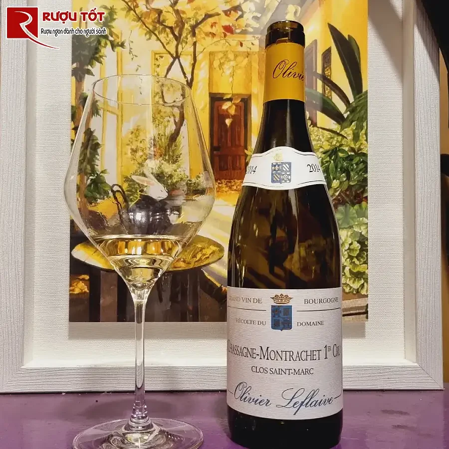 ruou chassagne montrachet 1er cru olivier leflaive phap