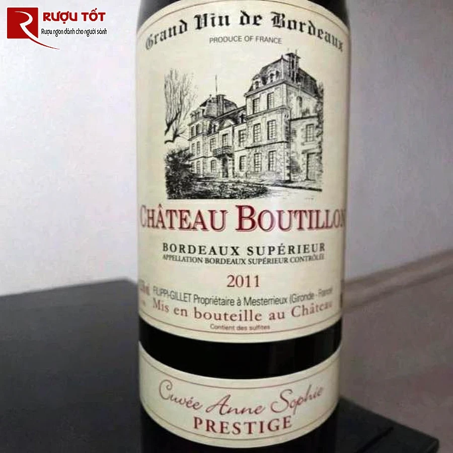 ruou chateau boutillon bordeaux superieur 14% 750ml