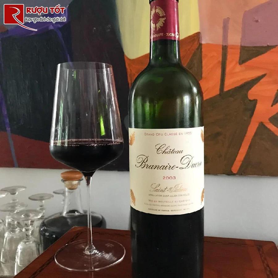 ruou chateau branaire ducru caisse bois