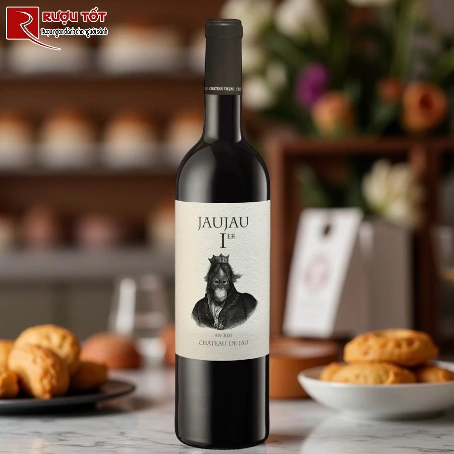 ruou chateau de jau jaujau 1er monkey label 750ml chat luong