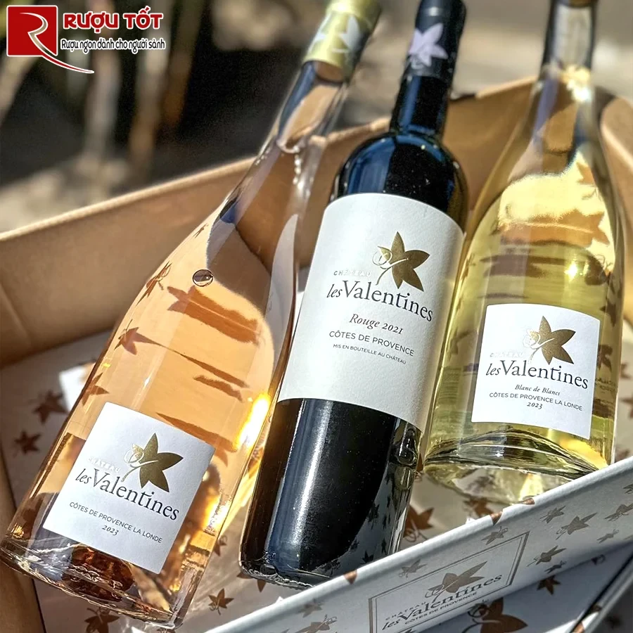 Rượu Chateau les Valentines Rose