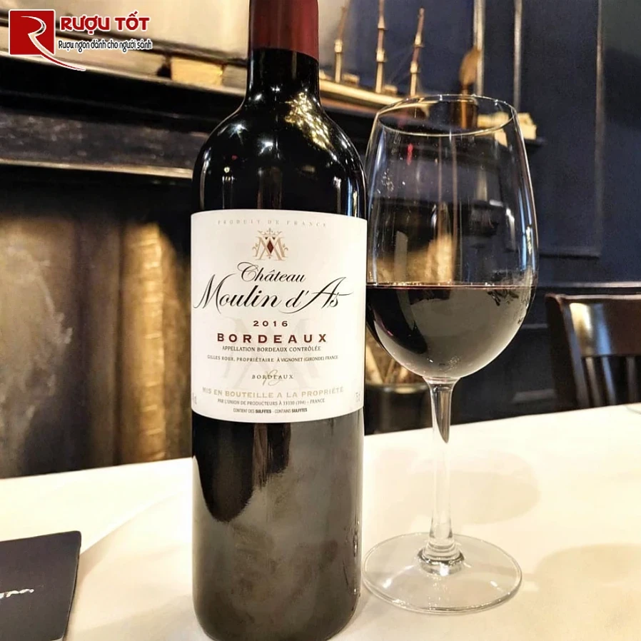 ruou chateau moulin d'as bordeaux nhap khau phap