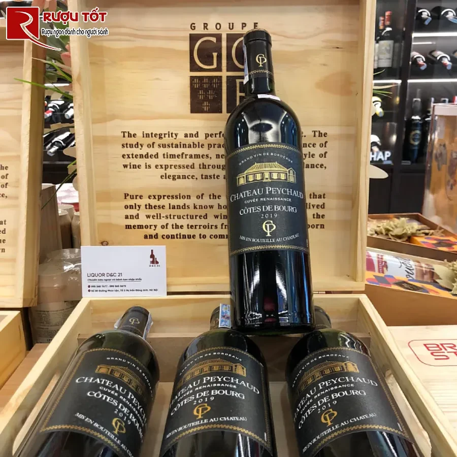 ruou chateau peychaud cotes de bourg 14,5% 750ml