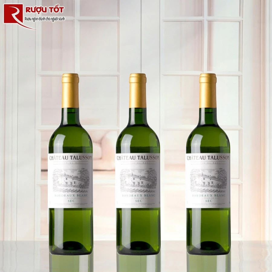 ruou chateau talusson bordeaux blanc sec