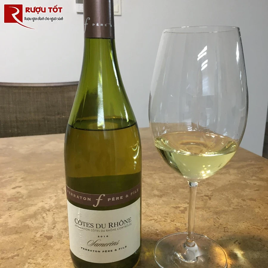 ruou cotes du rhone samorens blanc chat luong cao