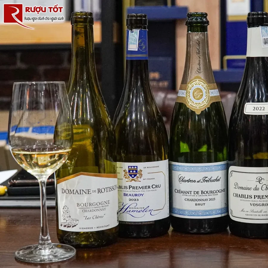 ruou domaine de rotisson bourgogne chardonnay les cheres