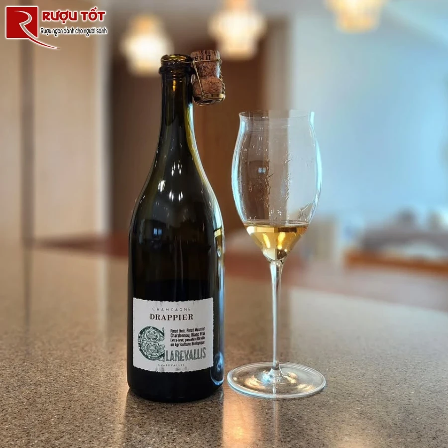 ruou drappier clarevallis extra brut uy tin