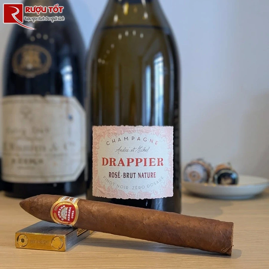 ruou drappier rose brut nature