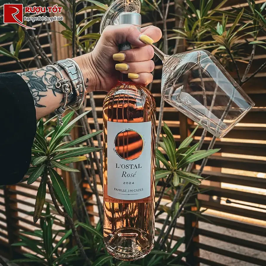 ruou l'ostal rosé 13% 750ml cao cap chinh hang