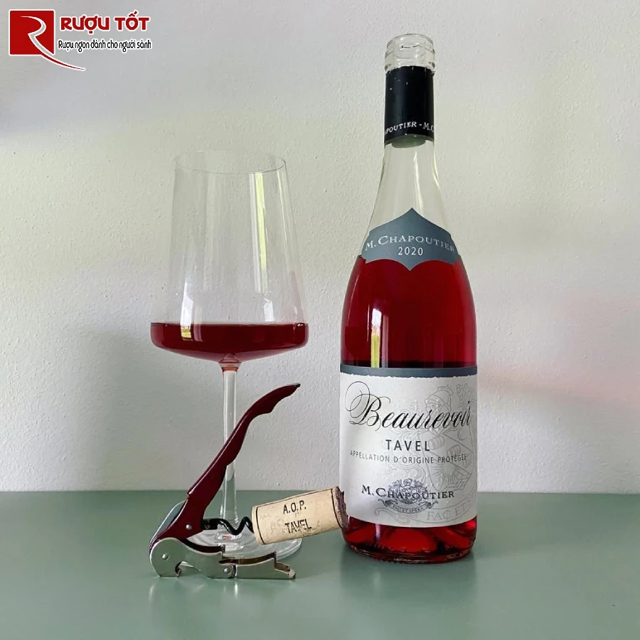 ruou m chapoutier beaurevoir tavel chat luong cao
