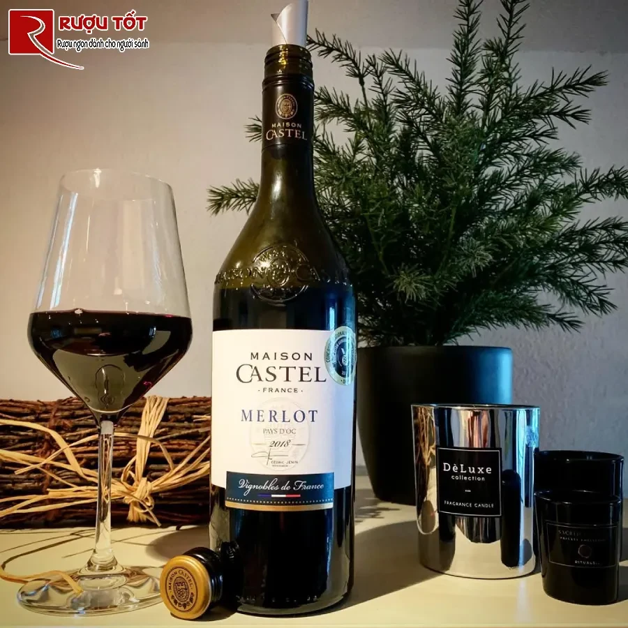 ruou maison castel merlot de uong gia tot