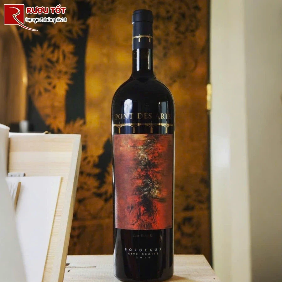 ruou pont des arts rive droite bordeaux 2010 750ml 13,5%