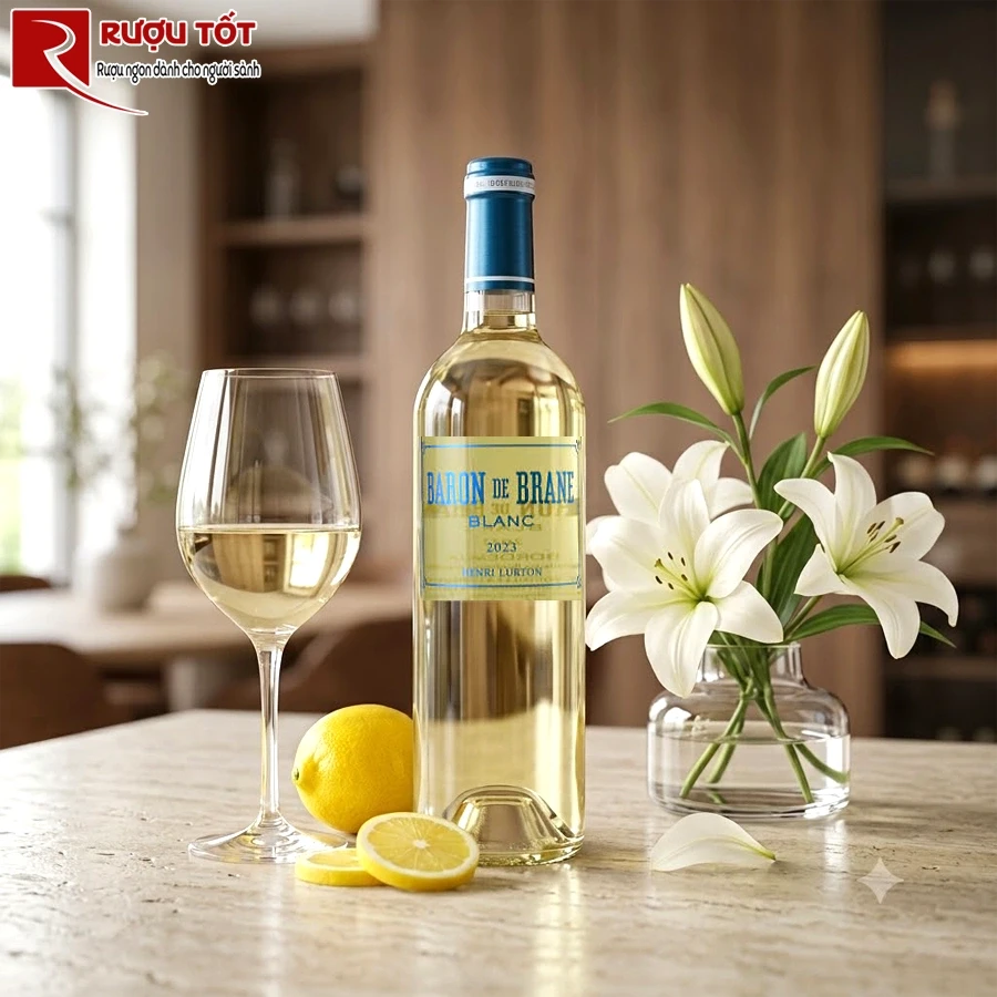 Rượu vang Baron de Brane Blanc Bordeaux
