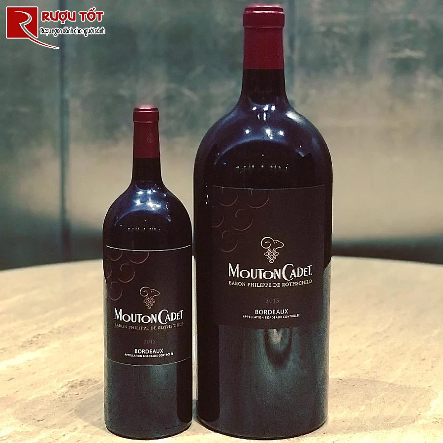ruou vang baron philippe mouton cadet bordeaux gia tot