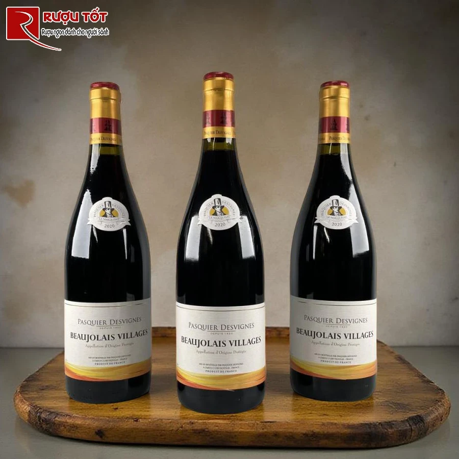 ruou vang beaujolais villages pasquier desvignes