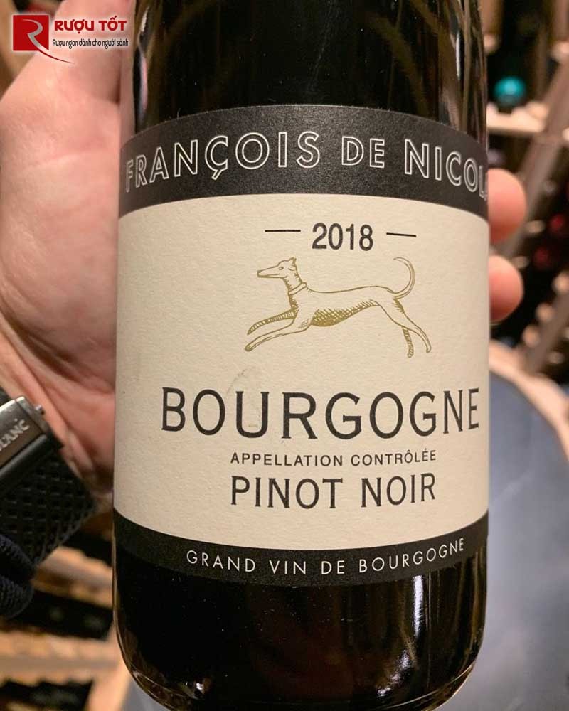 Ruou vang Bourgogne Pinot Noir Francois de Nicolay