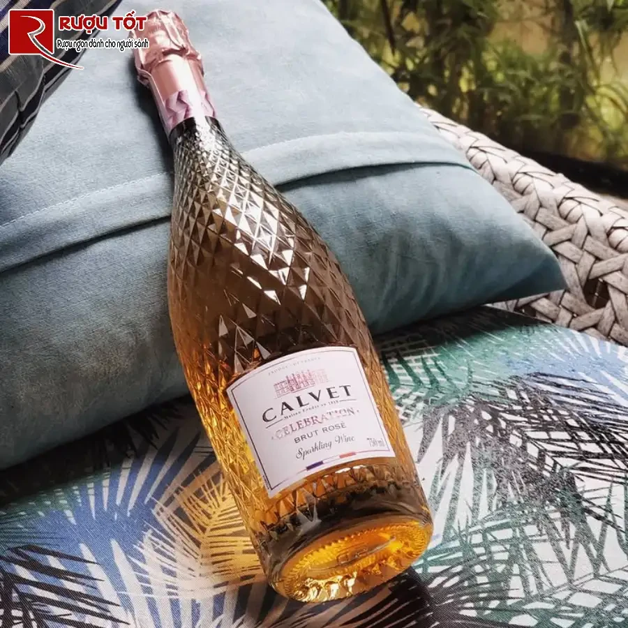 ruou vang calvet celebration brut rose 750ml 11,5% phap