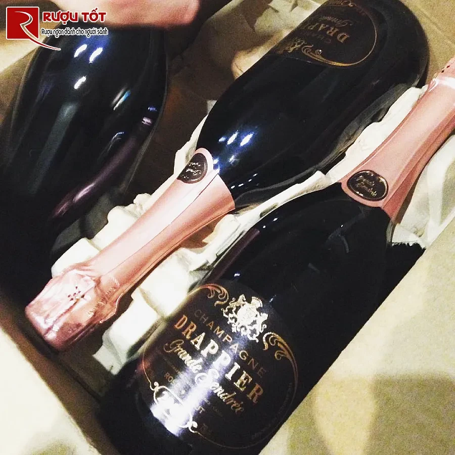 ruou vang champagne drappier grande sendree rose