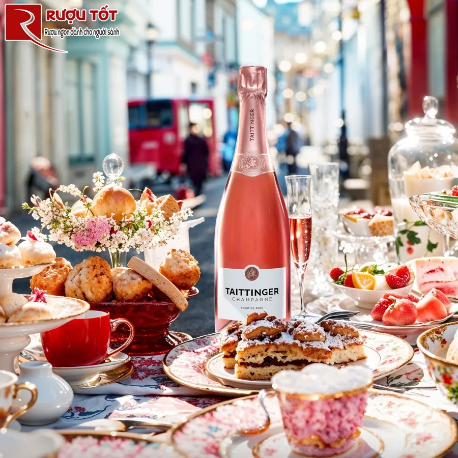 Rượu vang Champagne Taittinger Brut Prestige Rose