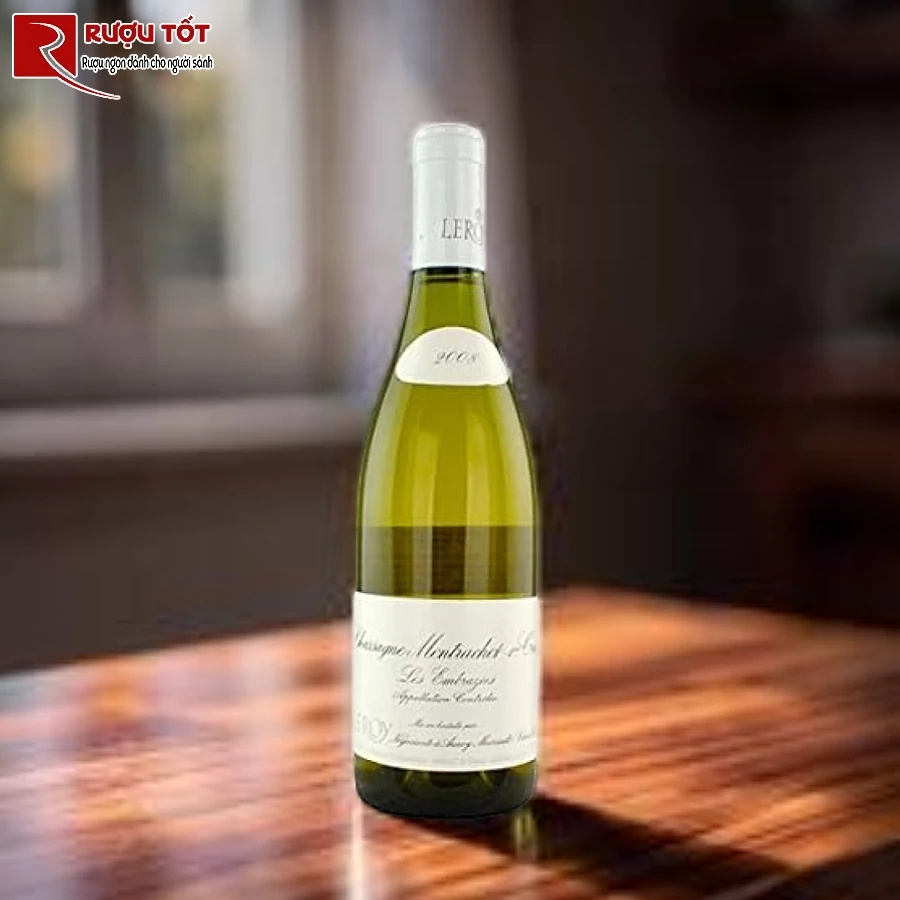 ruou vang chassagne montrachet les embrazees maison leroy