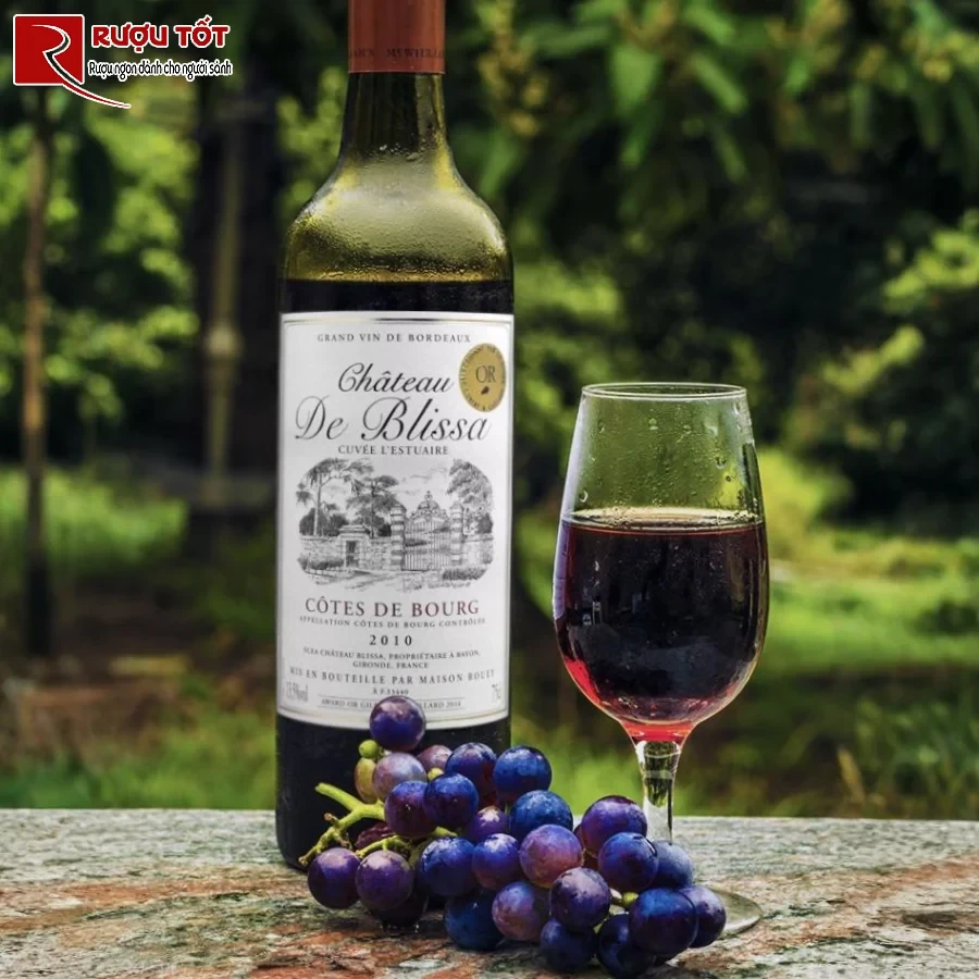 ruou vang chateau de blissa bordeaux 13,5% 750ml