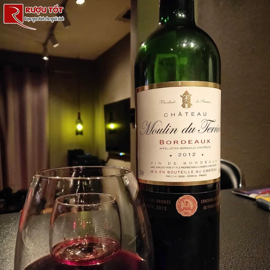 ruou vang chateau moulin du terrier bordeaux