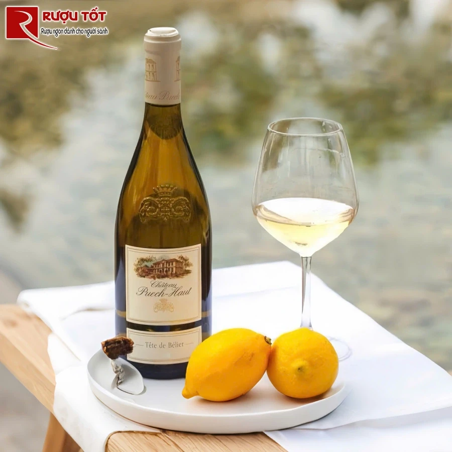 ruou vang chateau puech haut tete de belier blanc gia tot
