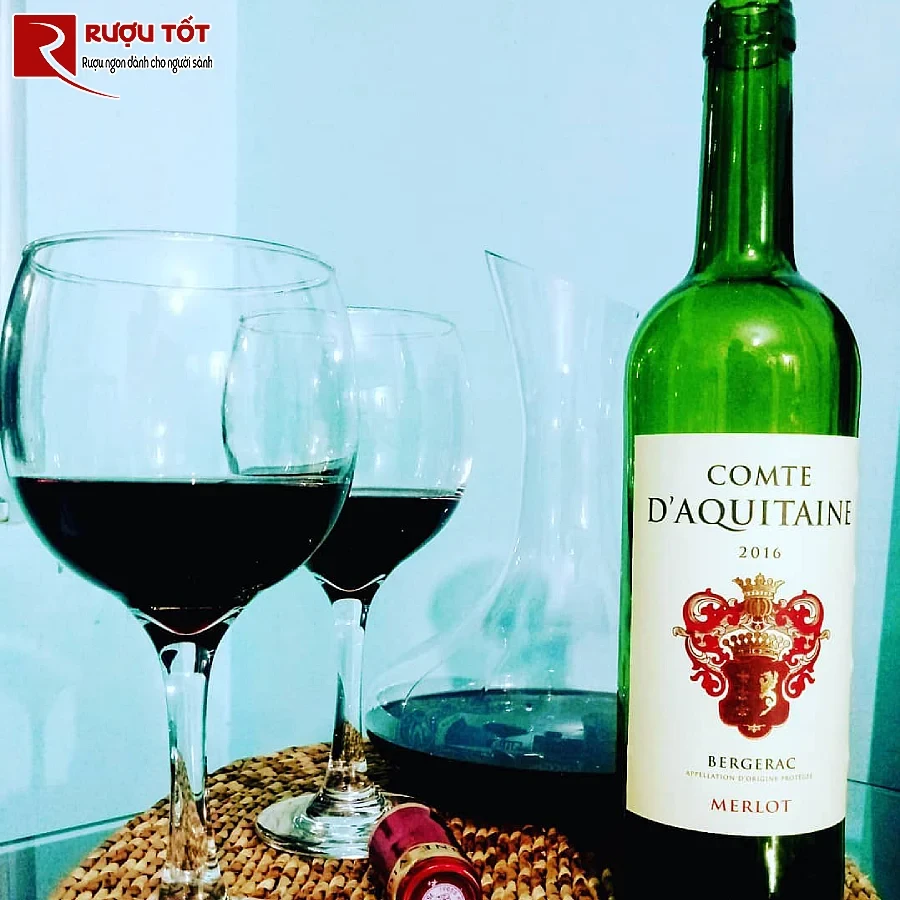 ruou vang comte d aquitaine bergerac merlot