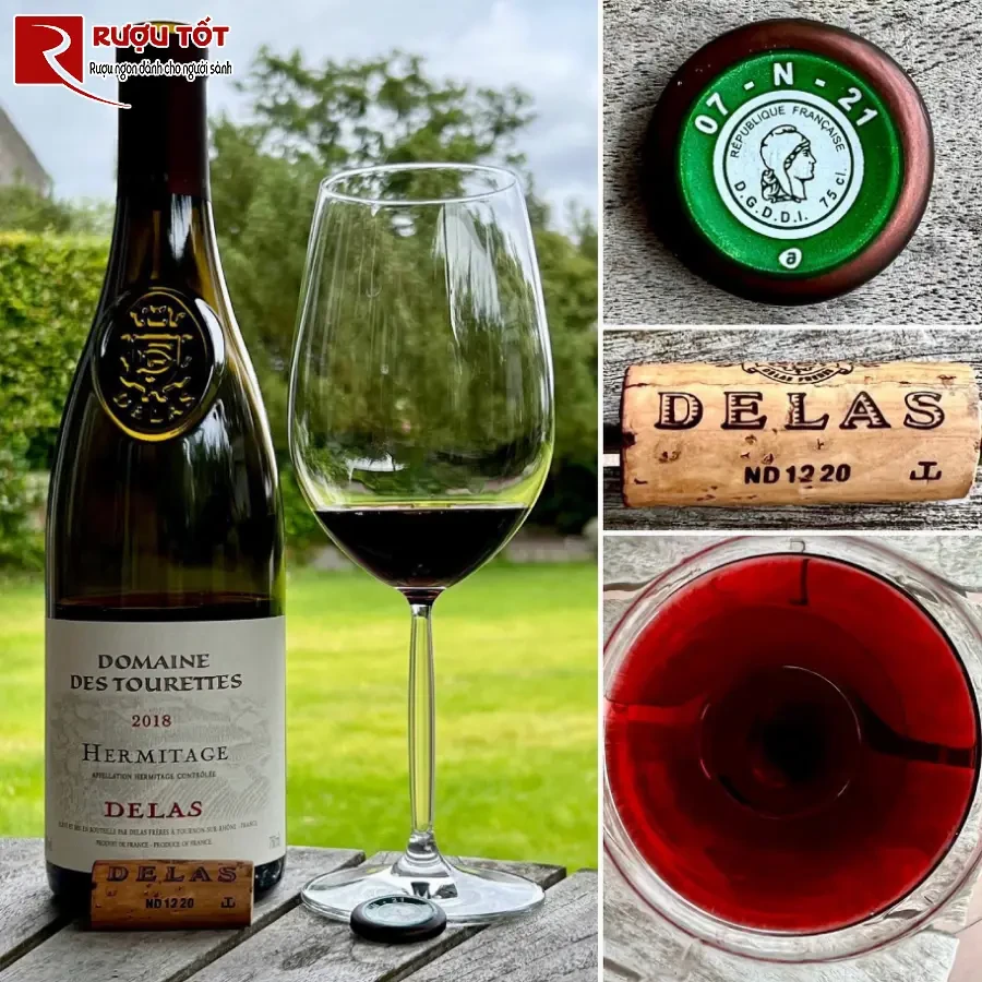 ruou vang delas hermitage domaine des tourettes gia re