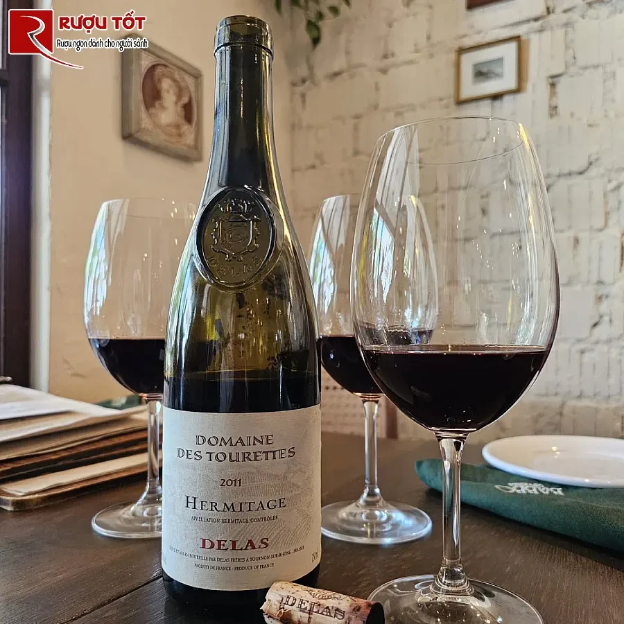 ruou vang delas hermitage domaine des tourettes