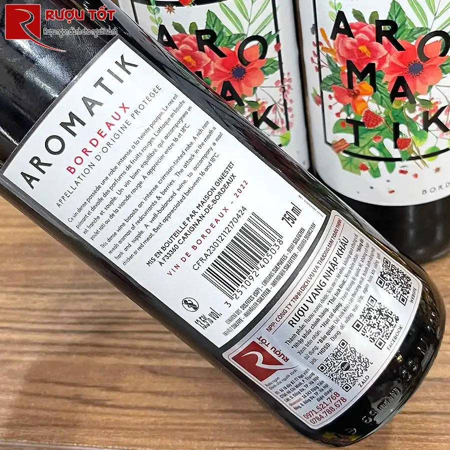 Rượu vang đỏ Aromatik
