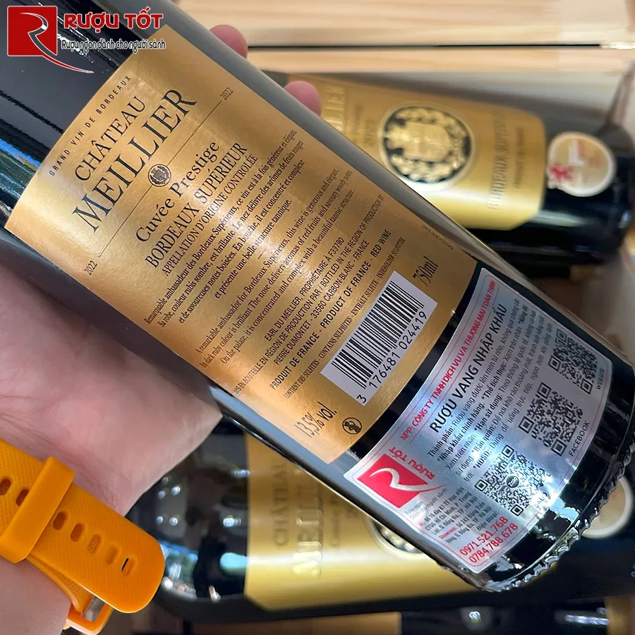 Rượu vang đỏ Chateau Meillier Bordeaux
