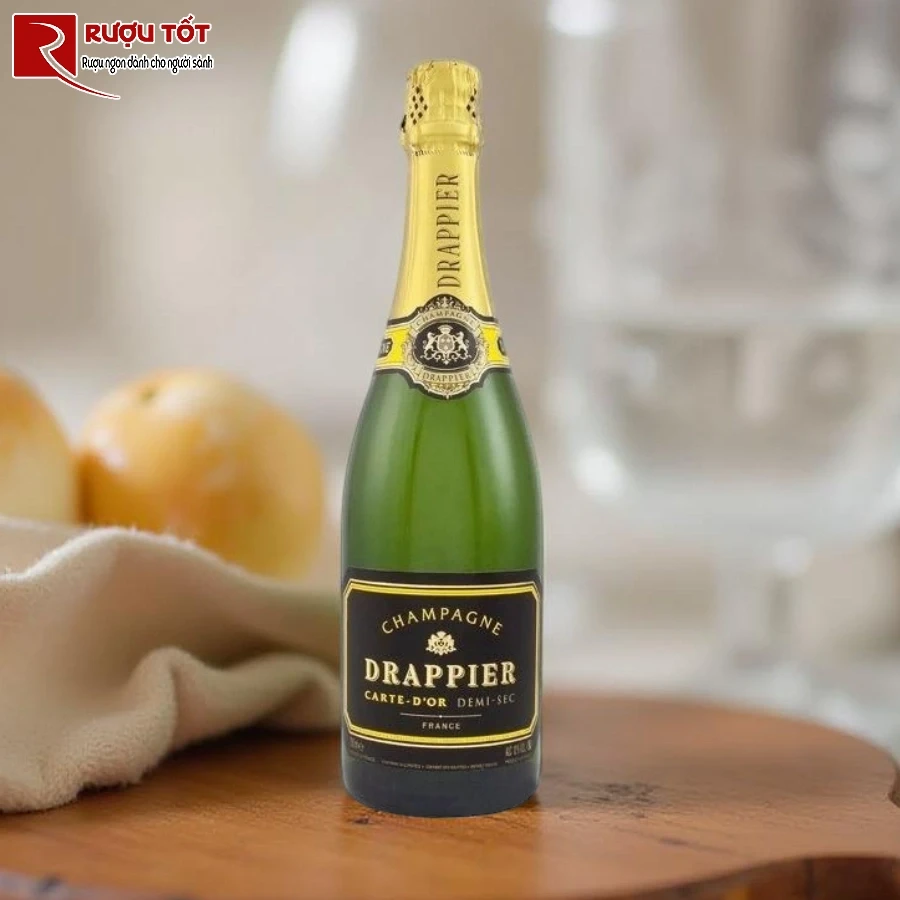 ruou vang drappier carte d'or demi sec