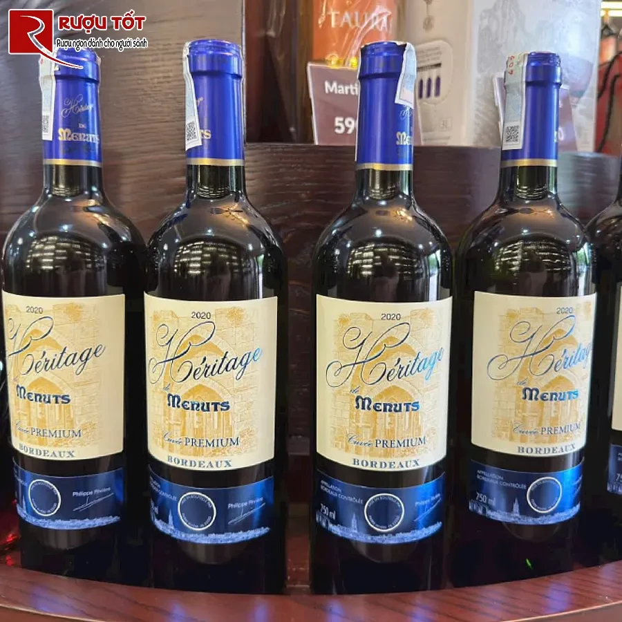 ruou vang heritage de menuts bordeaux cuvee bordeaux blanc 750ml