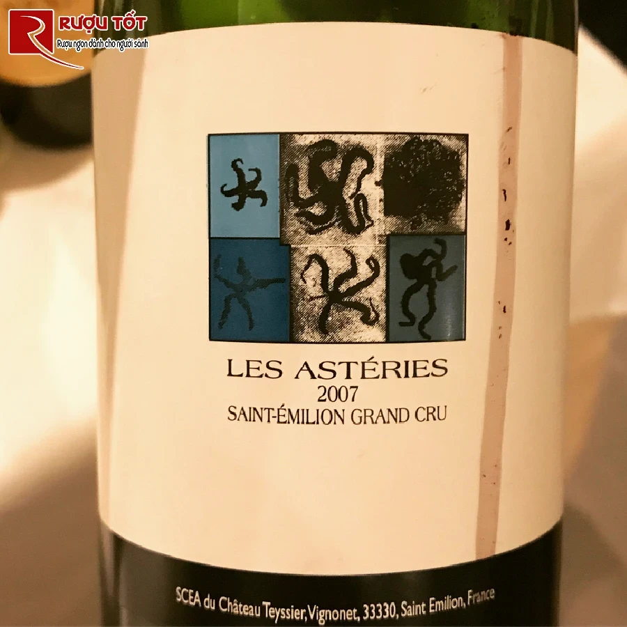 ruou vang les asteries saint emilion