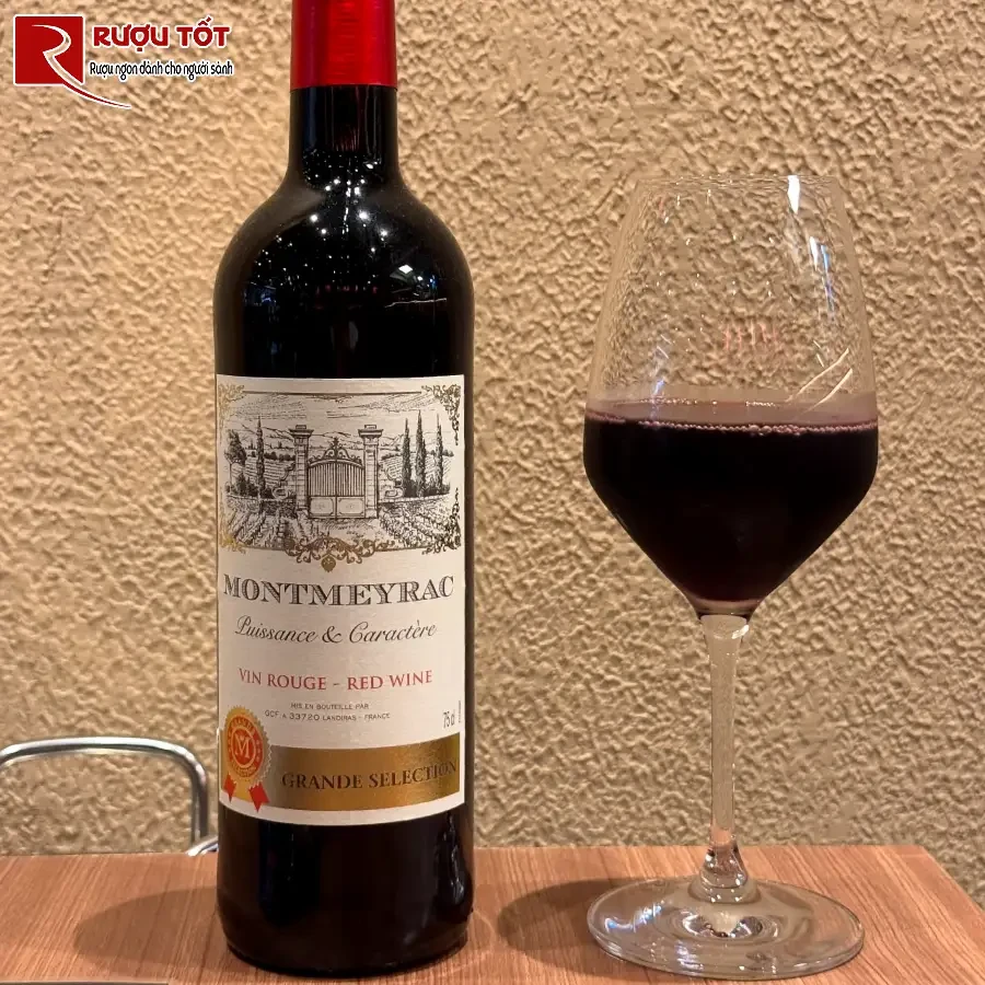 ruou vang montmeyrac puissance & caractere vin rouge 12% 750ml
