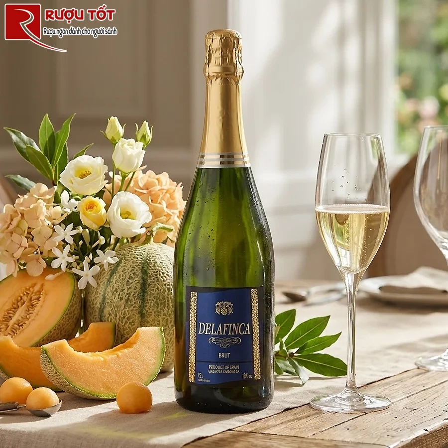 Rượu vang nổ Delafinca Brut Sparkling