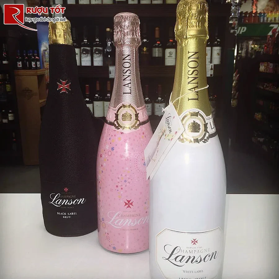 ruou vang no lanson rose label