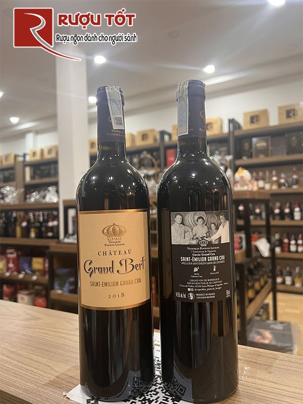 Rượu vang Pháp Chateau Grand Bert 2018
