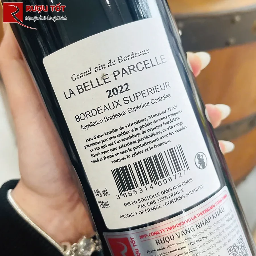 ruou vang phap la belle parcelle