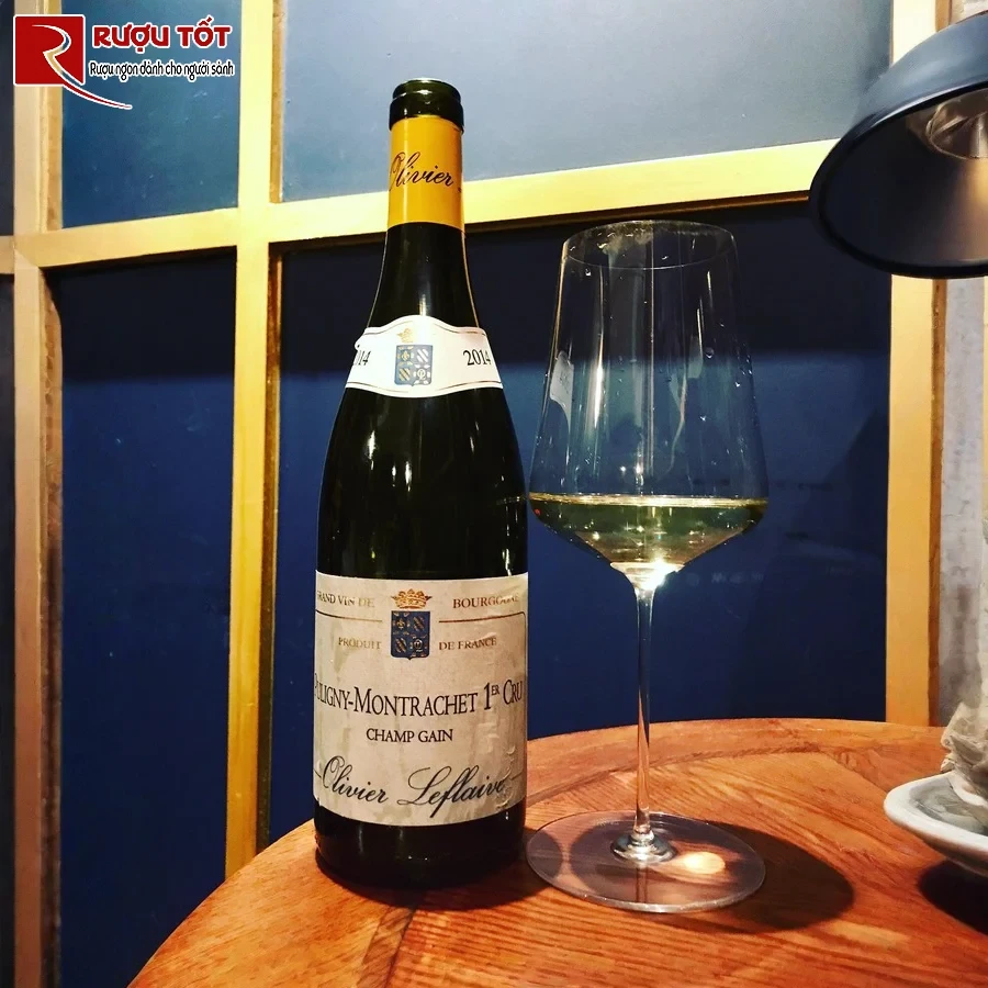 ruou vang puligny montrachet 1st cru champ gain olivier leflaive cao cap
