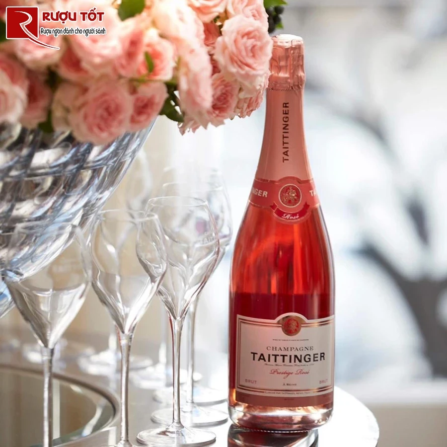 ruou vang Taittinger Nocturne Rose 750ml 13,5% phap