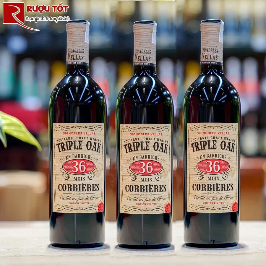 Rượu vang Triple Oak 36 Mois Corbieres