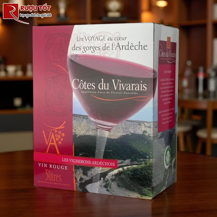 ruou vignerons ardechois vivarais 14,5% 3l hao hang phap