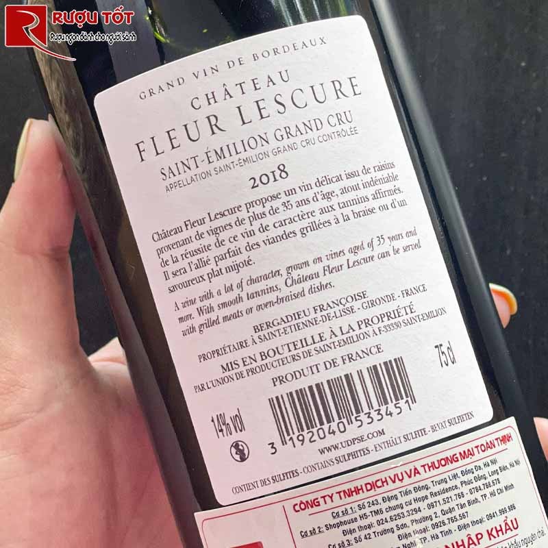 Vang pháp chateau fleur lescure